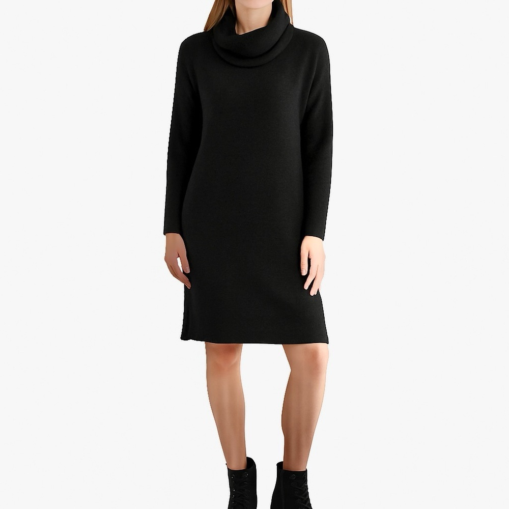 French Connection Black Long Sleeve Dress
